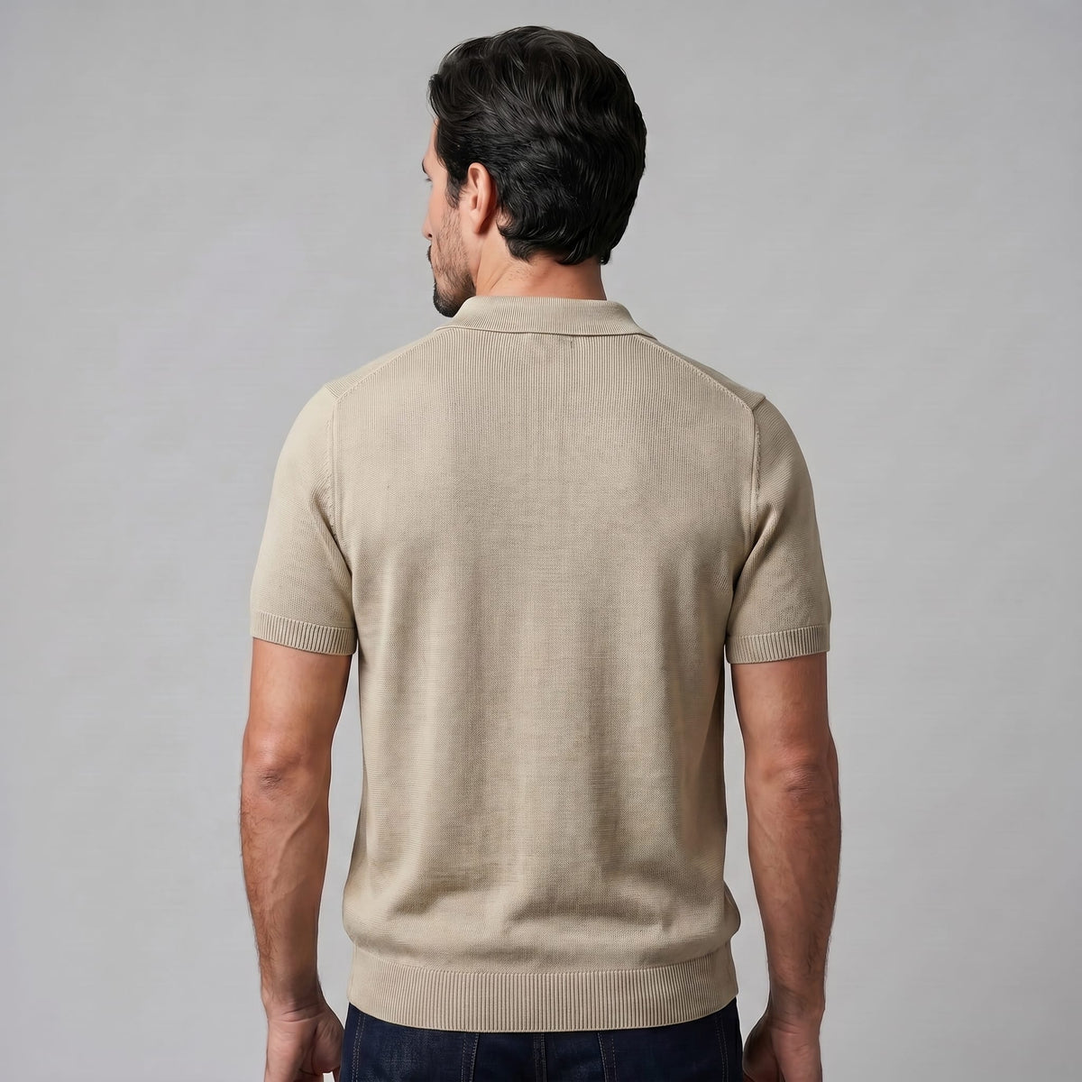 Rhett Fine Knit Open Collar Polo_9