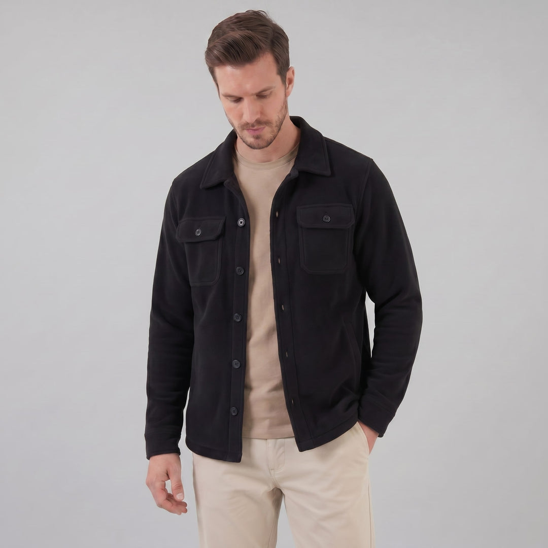 Hanley Textured Fleece Overshirt
