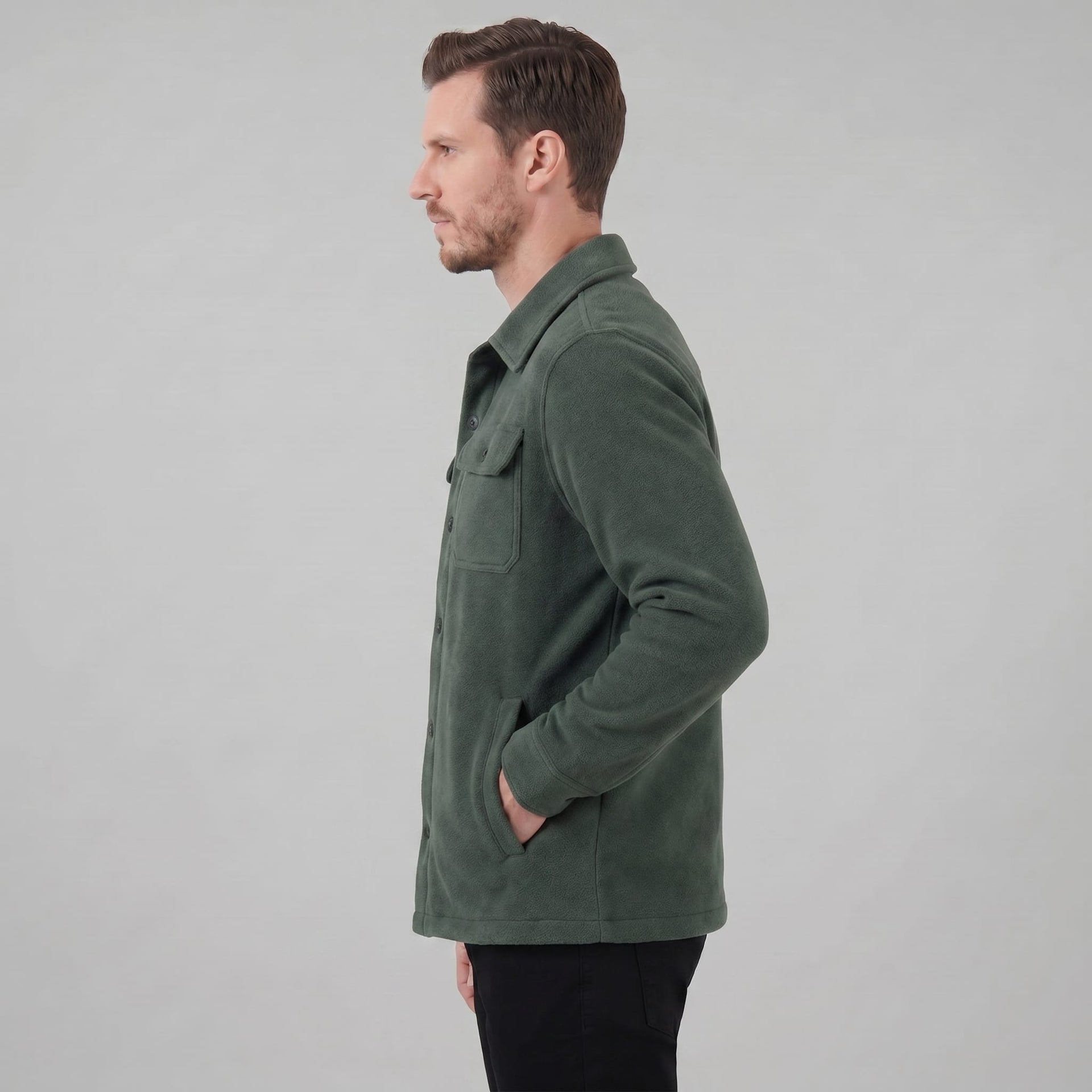 Hanley Textured Fleece Overshirt
