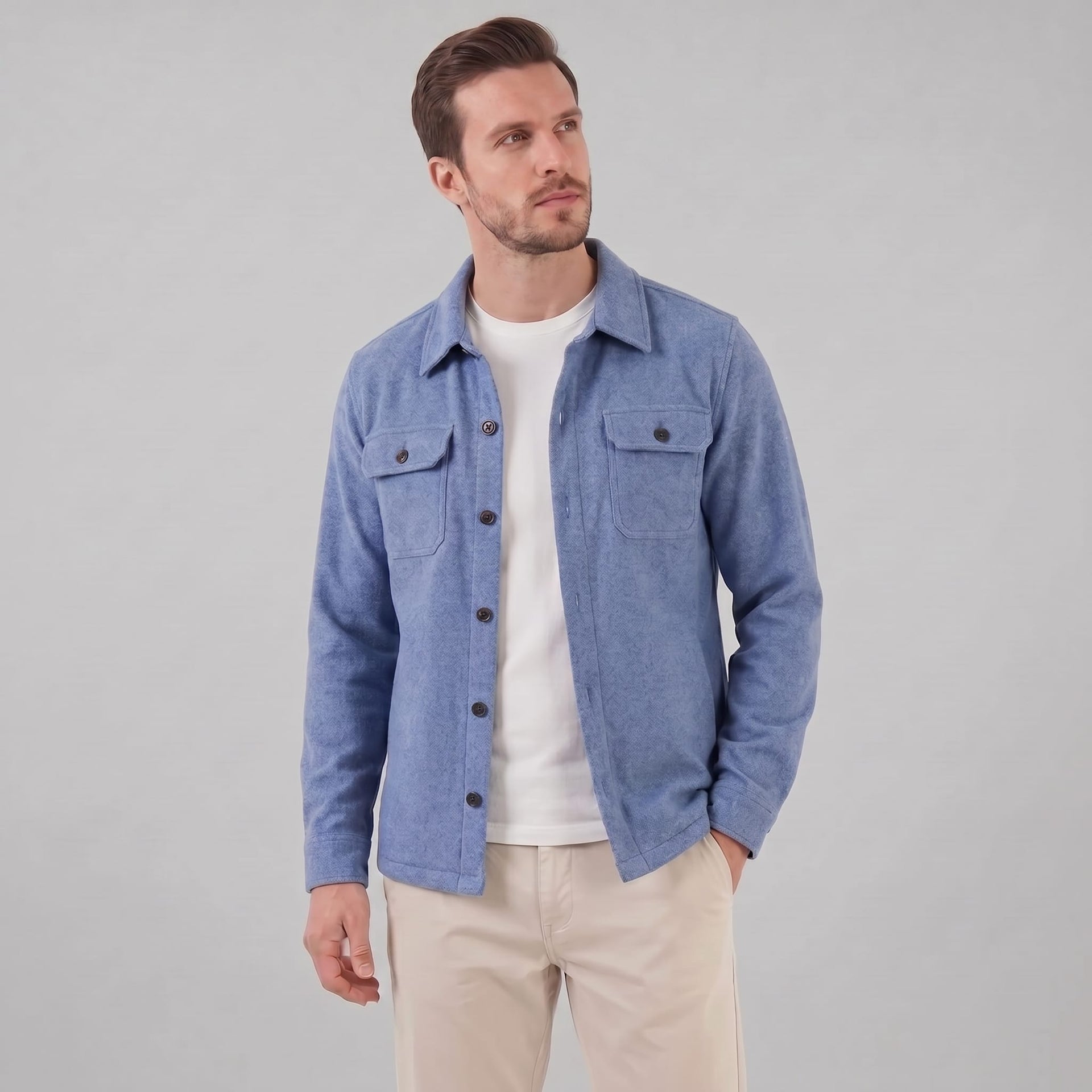 Hanley Textured Fleece Overshirt