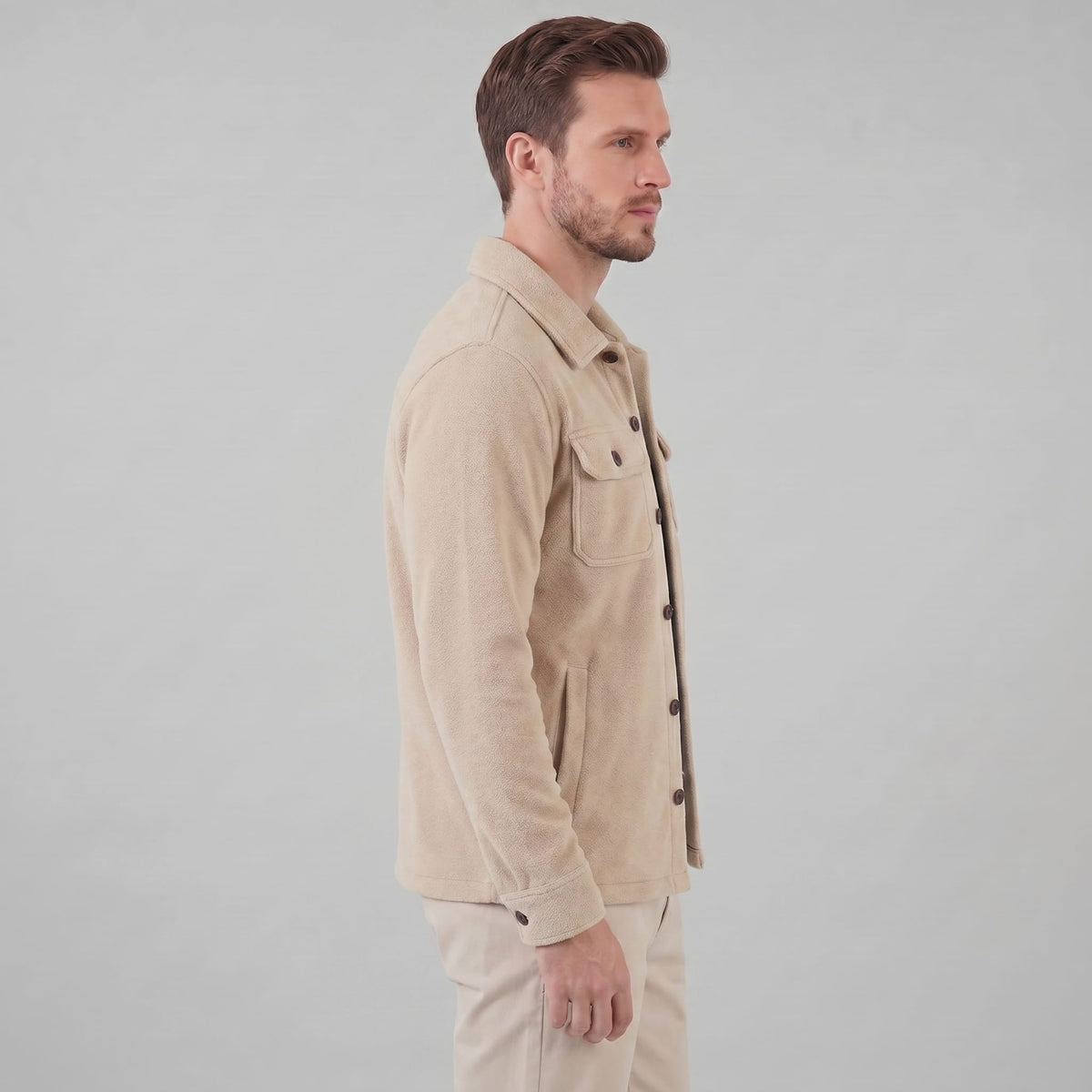 Hanley Textured Fleece Overshirt