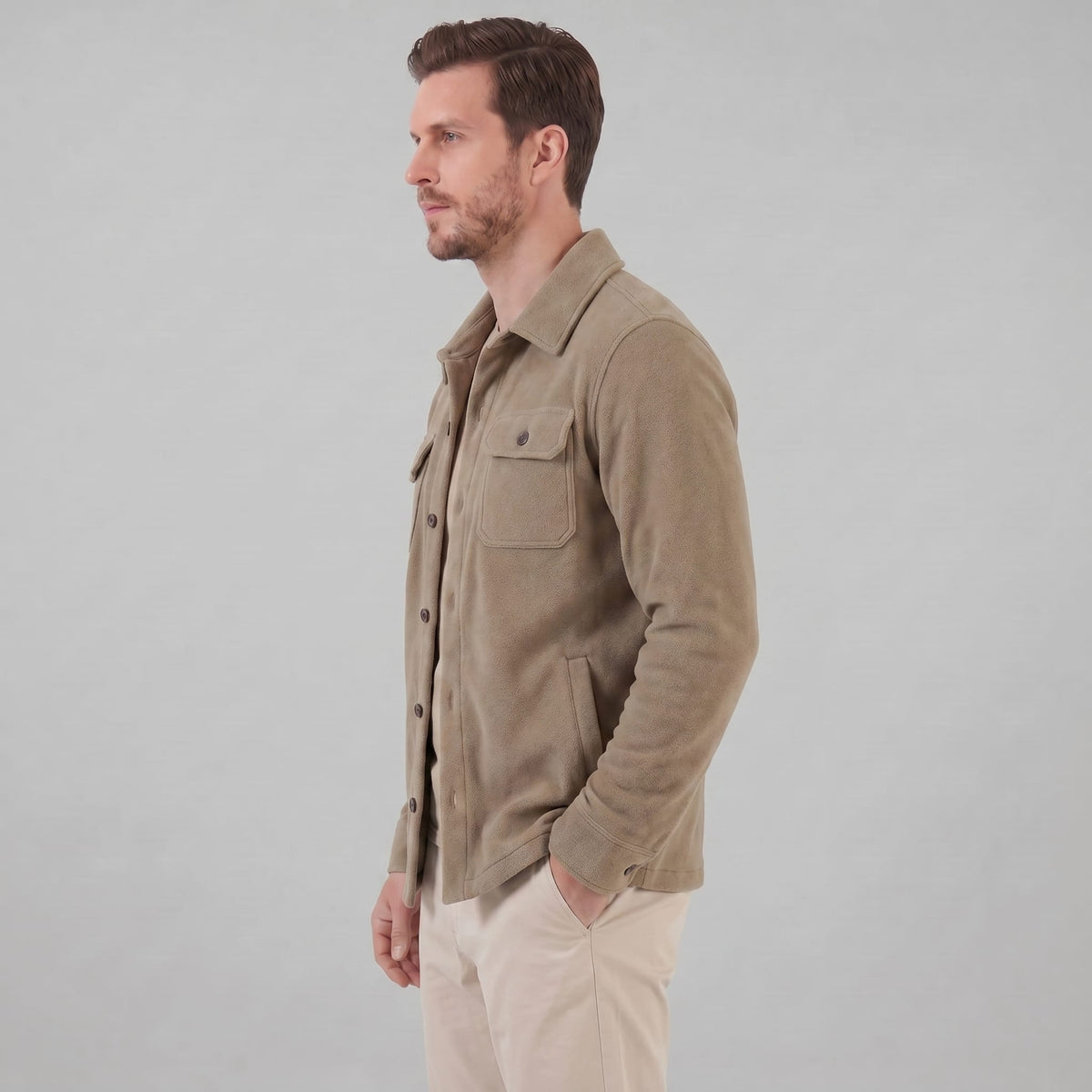 Hanley Textured Fleece Overshirt
