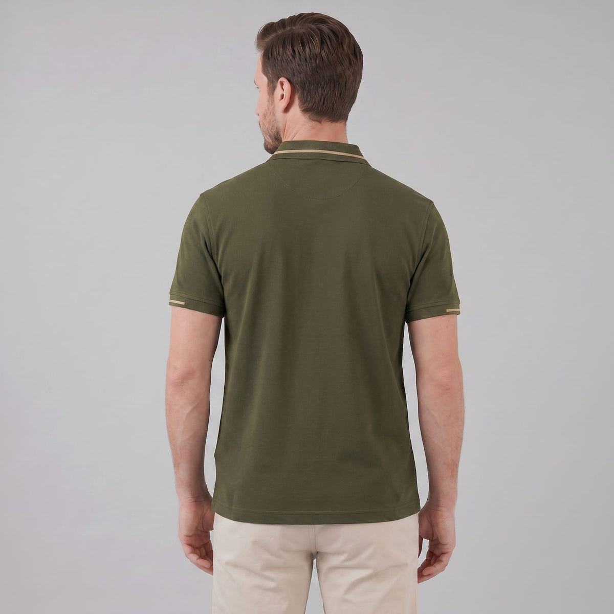 Rhodes Contrast Tipped Pique Polo Shirt