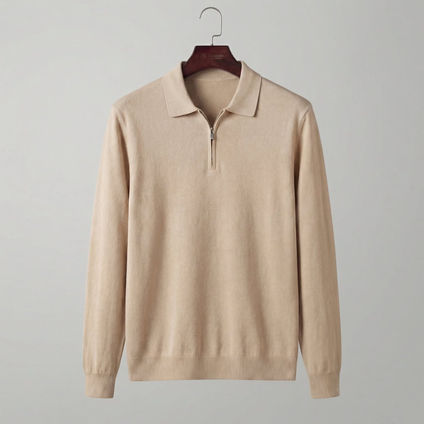 Percy Half Zip Long Sleeve Polo Shirt_2