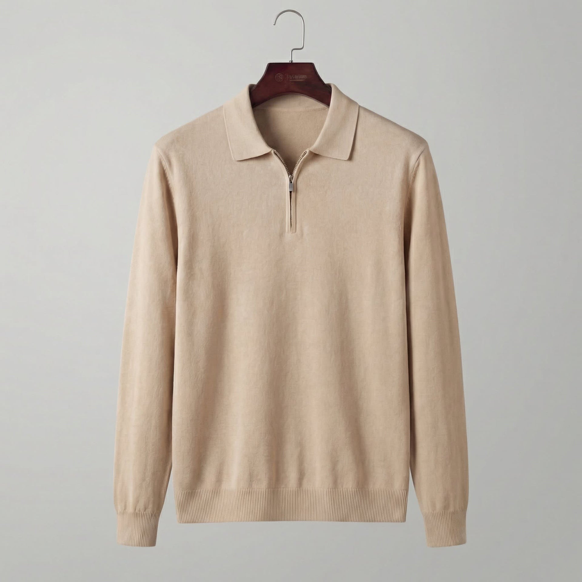 Percy Half Zip Long Sleeve Polo Shirt