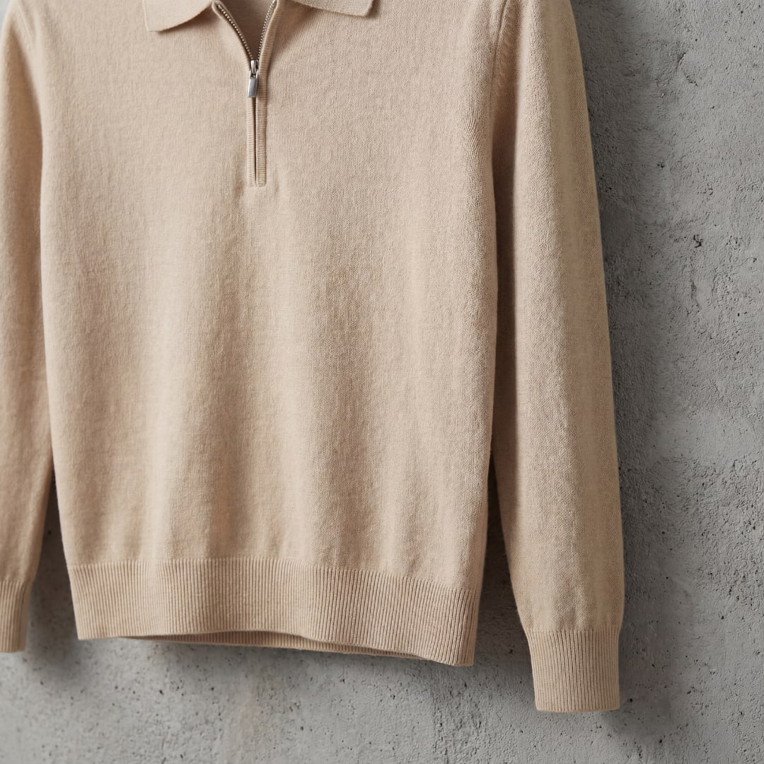 Percy Half Zip Long Sleeve Polo Shirt_5