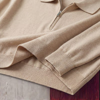Percy Half Zip Long Sleeve Polo Shirt