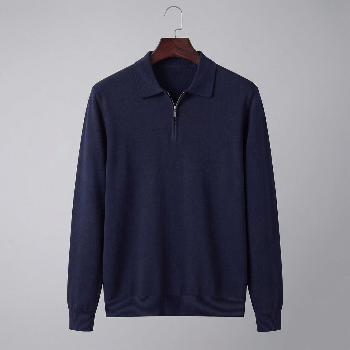 Percy Half Zip Long Sleeve Polo Shirt