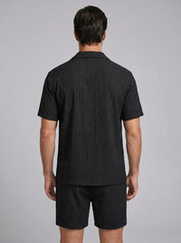 Briggs Textured Camp Collar Shirt and Shorts Set