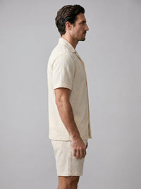 Briggs Textured Camp Collar Shirt and Shorts Set