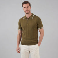 Riley Quarter Zip Knit Polo