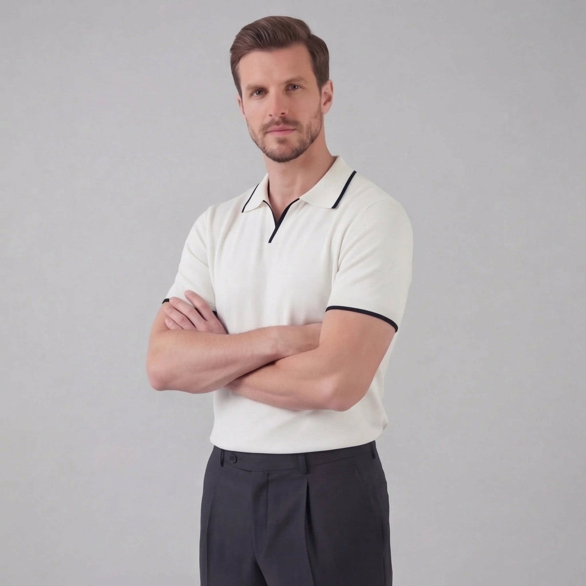 Bridger Tipped Collar Knit Polo