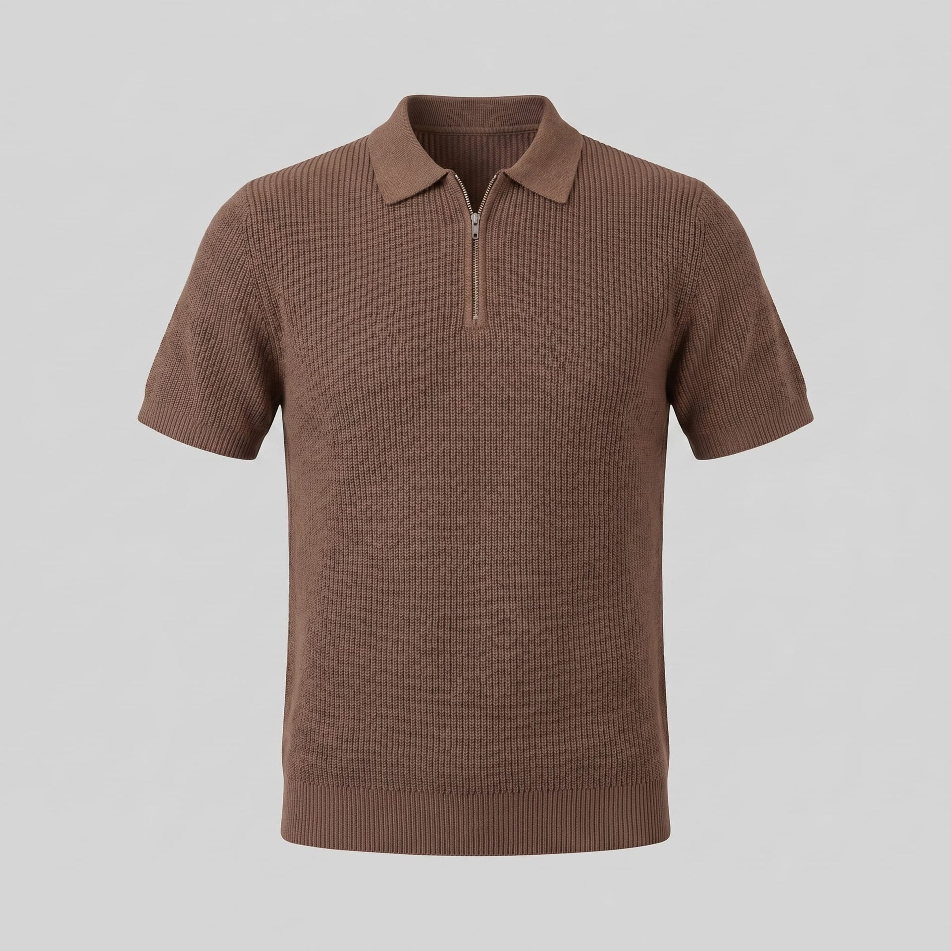 Roman Ribbed Quarter Zip Polo