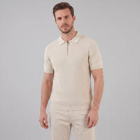 Roman Ribbed Quarter Zip Polo