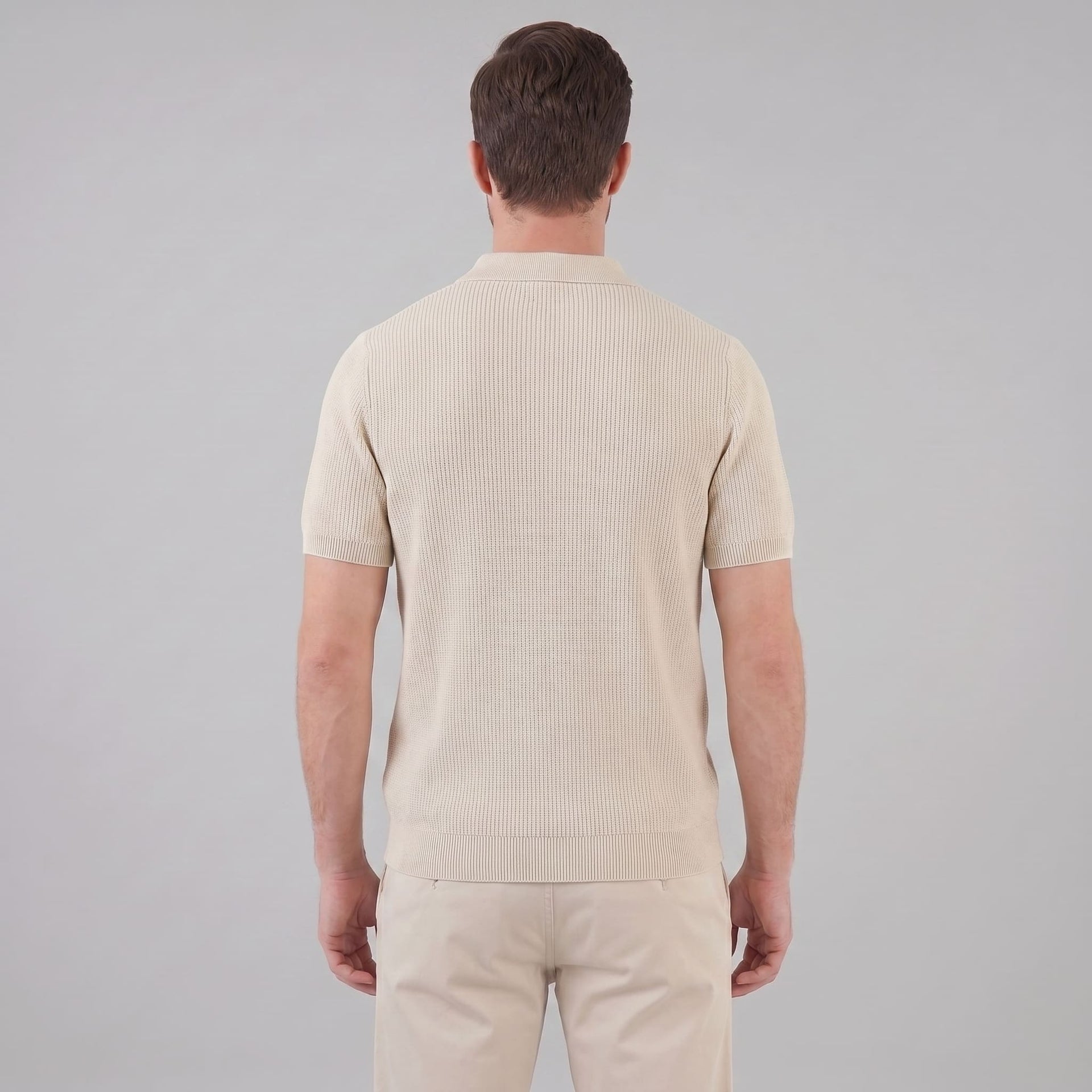 Roman Ribbed Quarter Zip Polo