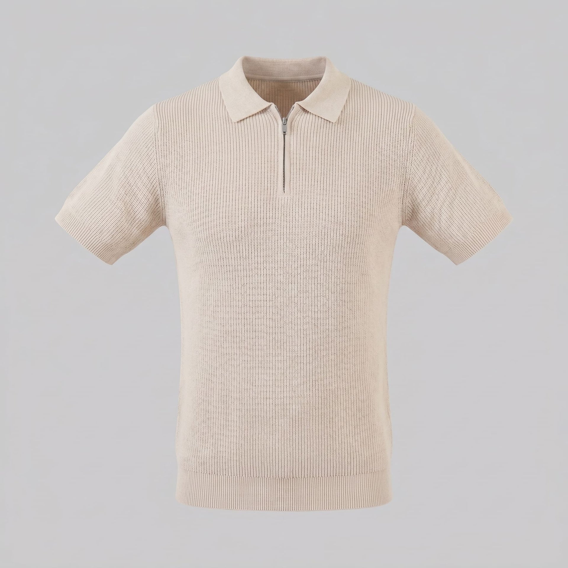 Roman Ribbed Quarter Zip Polo