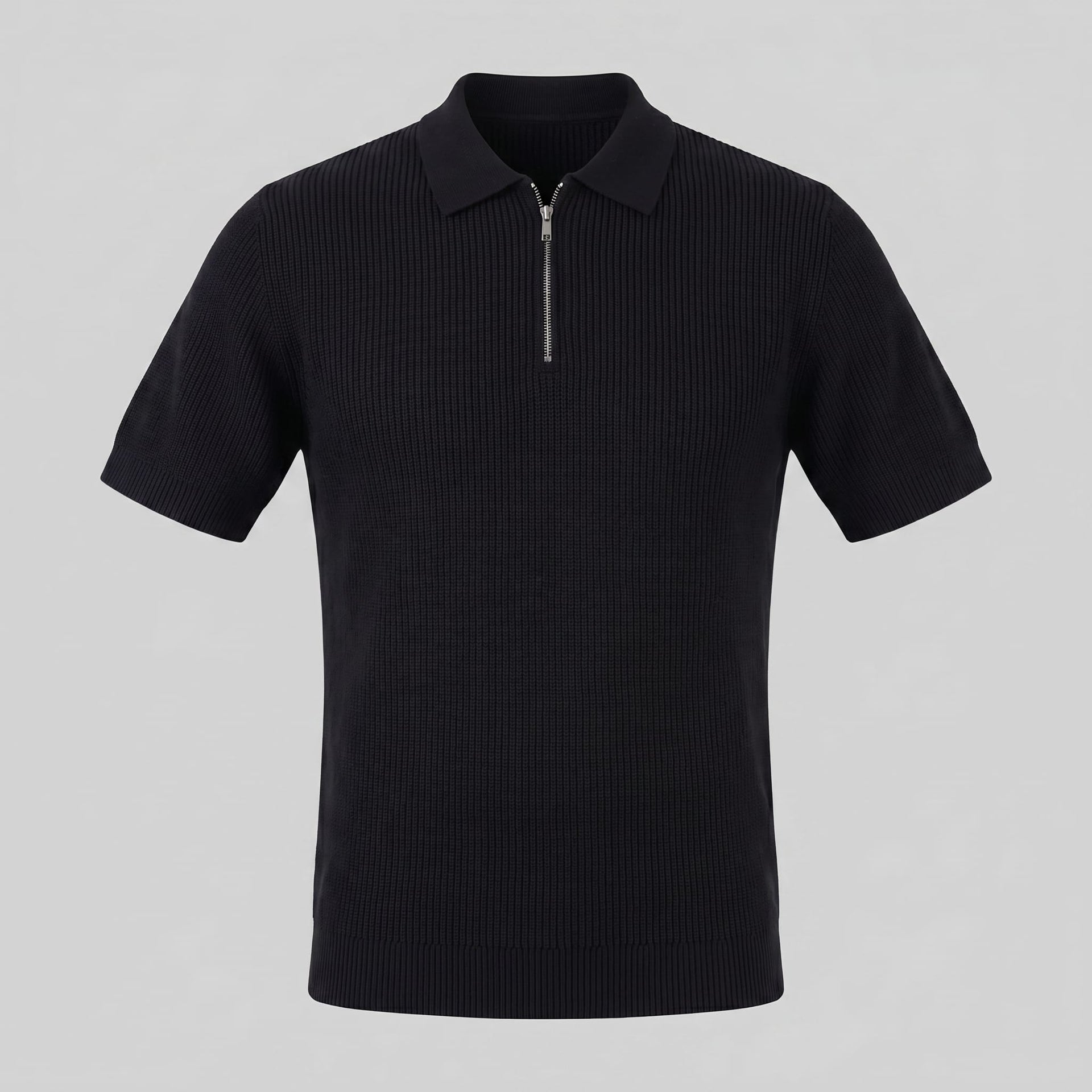 Roman Ribbed Quarter Zip Polo