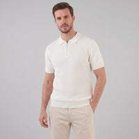 Roman Ribbed Quarter Zip Polo