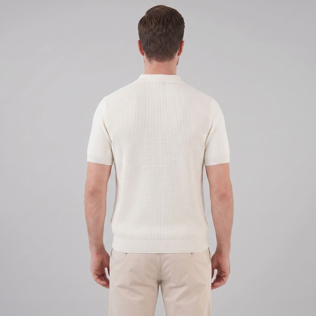 Roman Ribbed Quarter Zip Polo