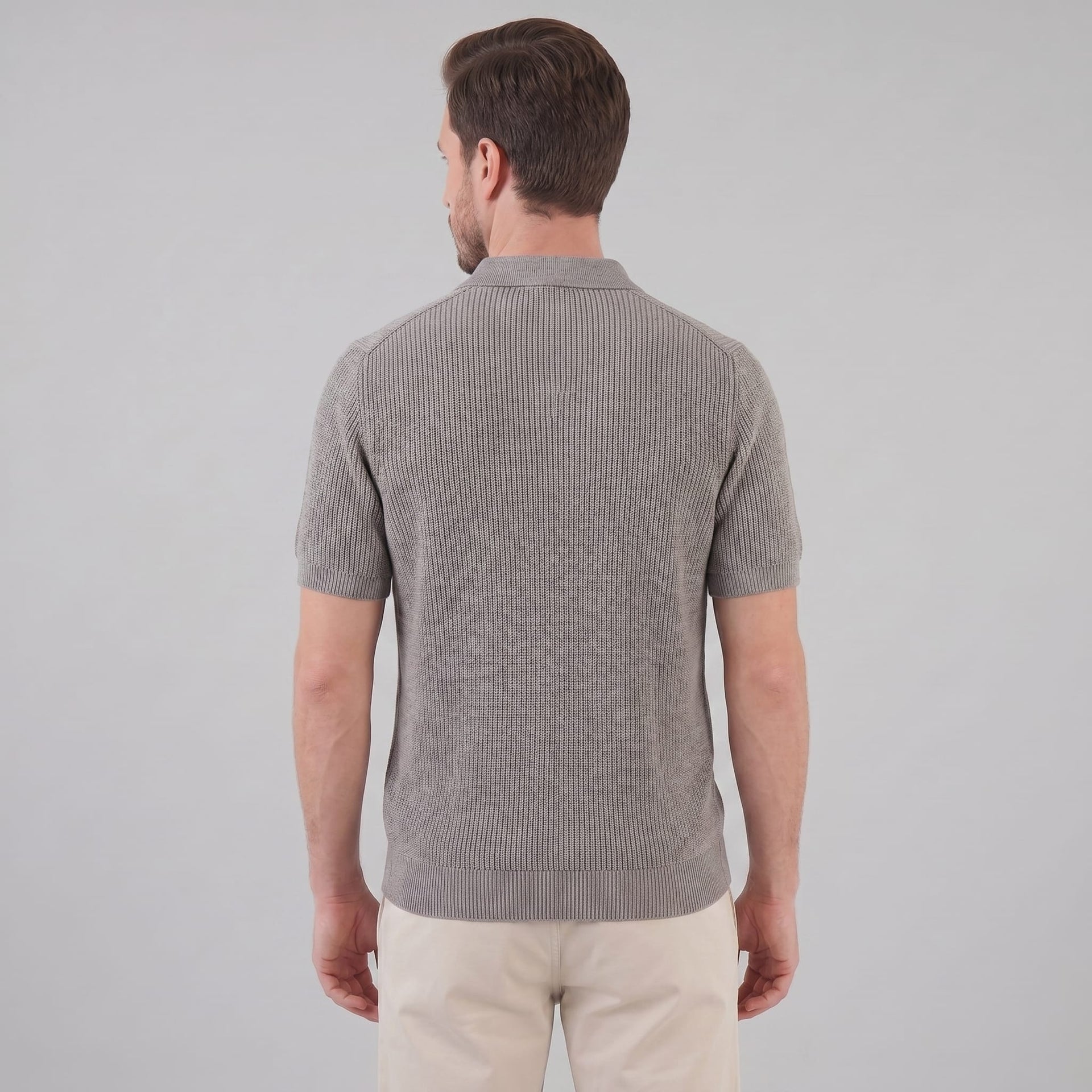 Roman Ribbed Quarter Zip Polo