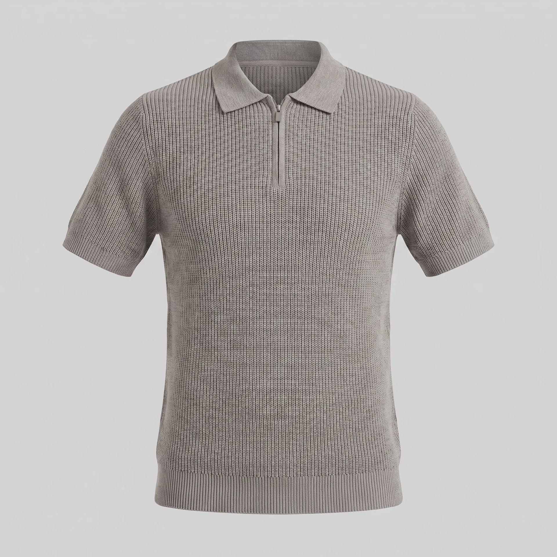 Roman Ribbed Quarter Zip Polo