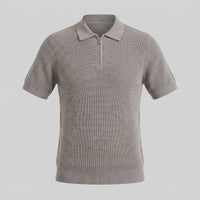 Roman Ribbed Quarter Zip Polo