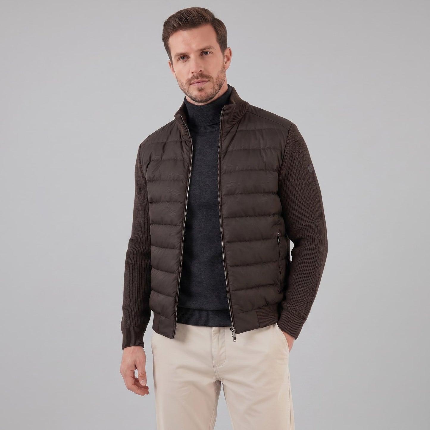 Hathaway Knit Sleeve Down Jacket_7