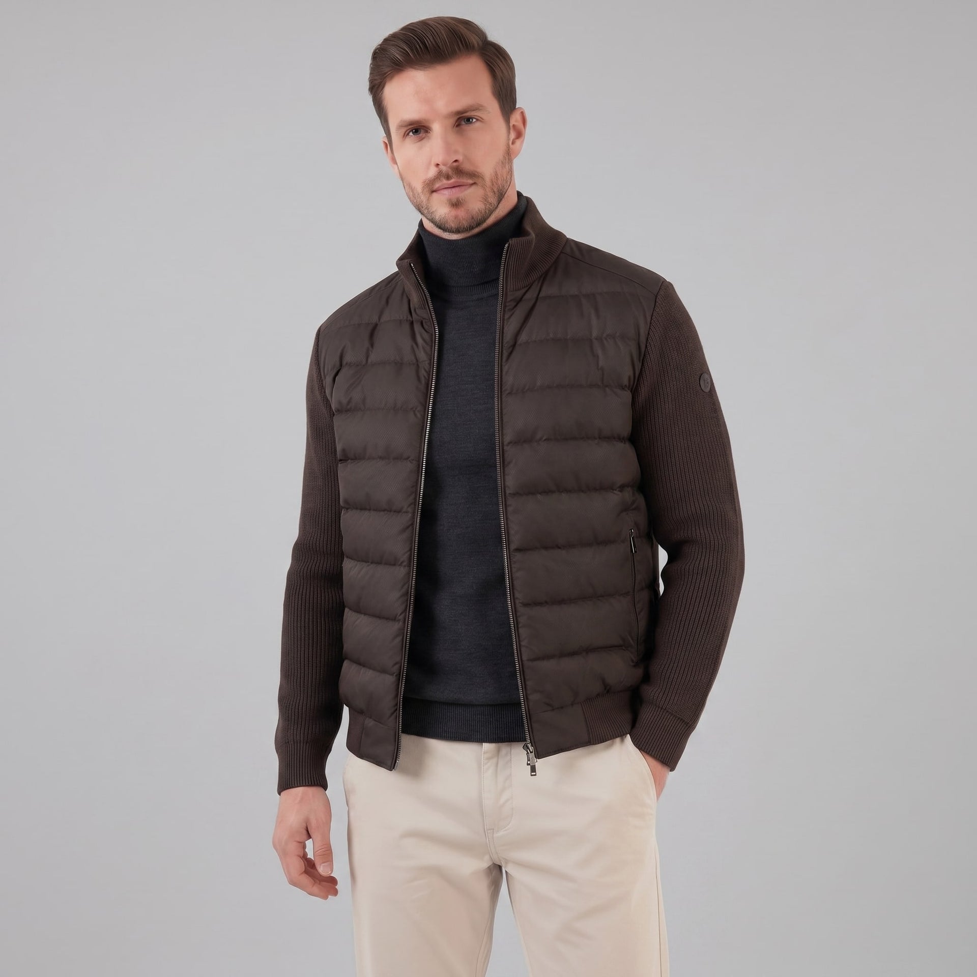Hathaway Knit Sleeve Down Jacket