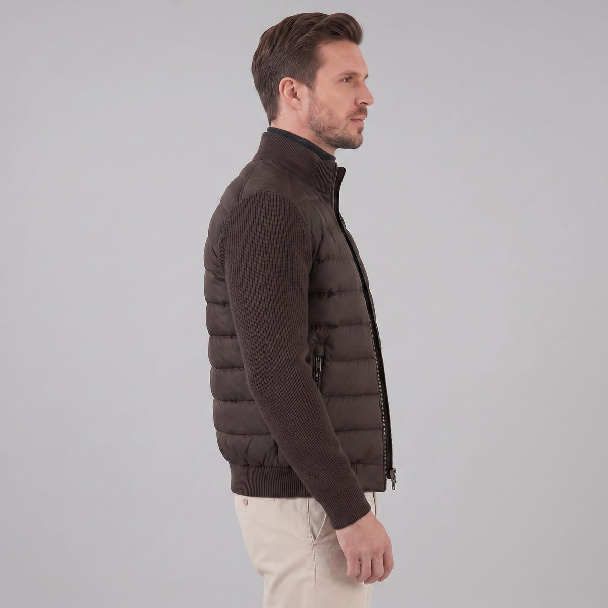 Hathaway Knit Sleeve Down Jacket