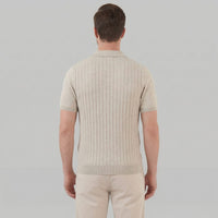 Ronan Cotton Blend Ribbed Polo