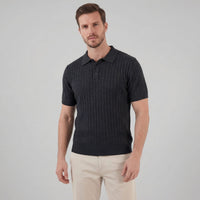 Ronan Cotton Blend Ribbed Polo