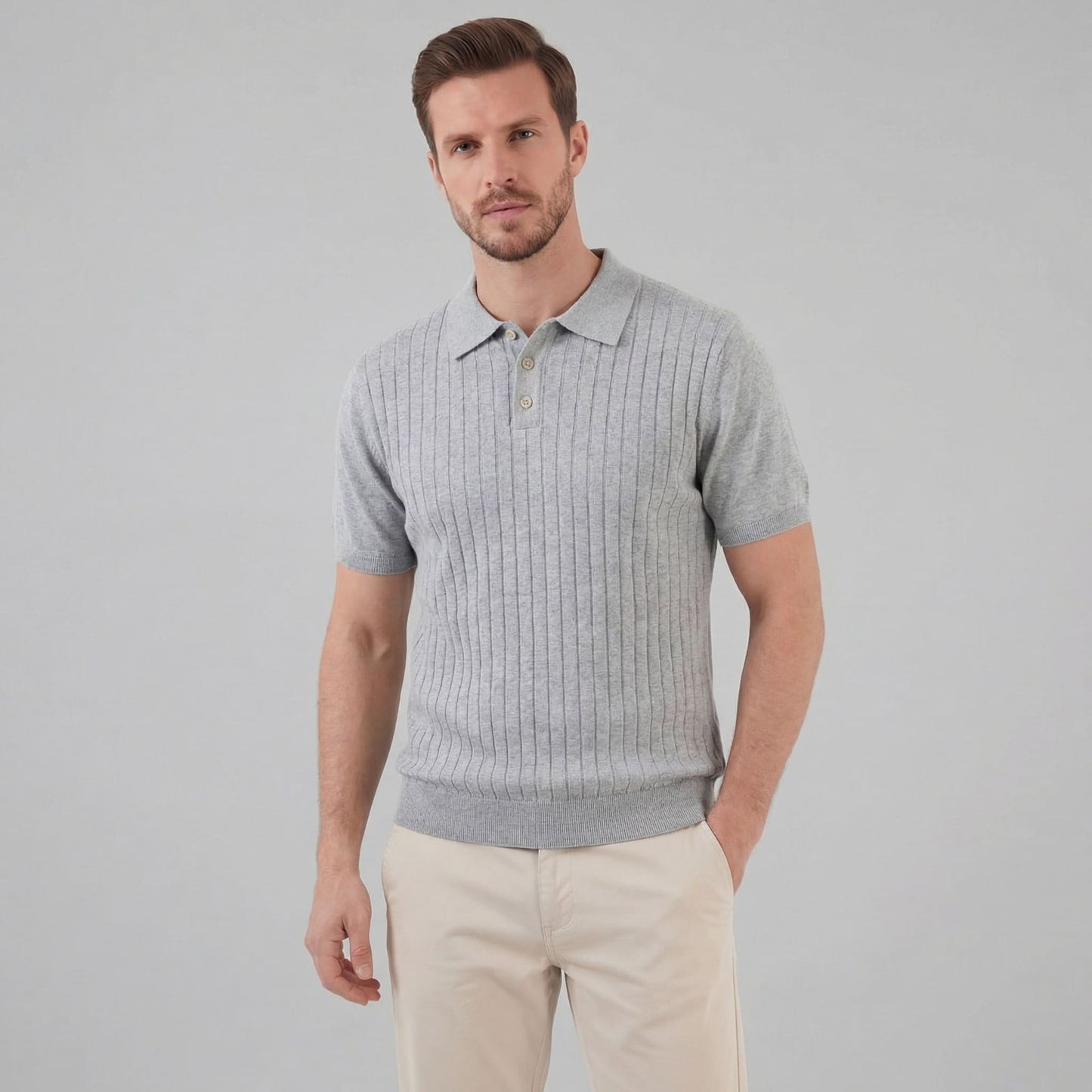 Ronan Cotton Blend Ribbed Polo_4