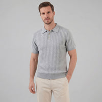 Ronan Cotton Blend Ribbed Polo