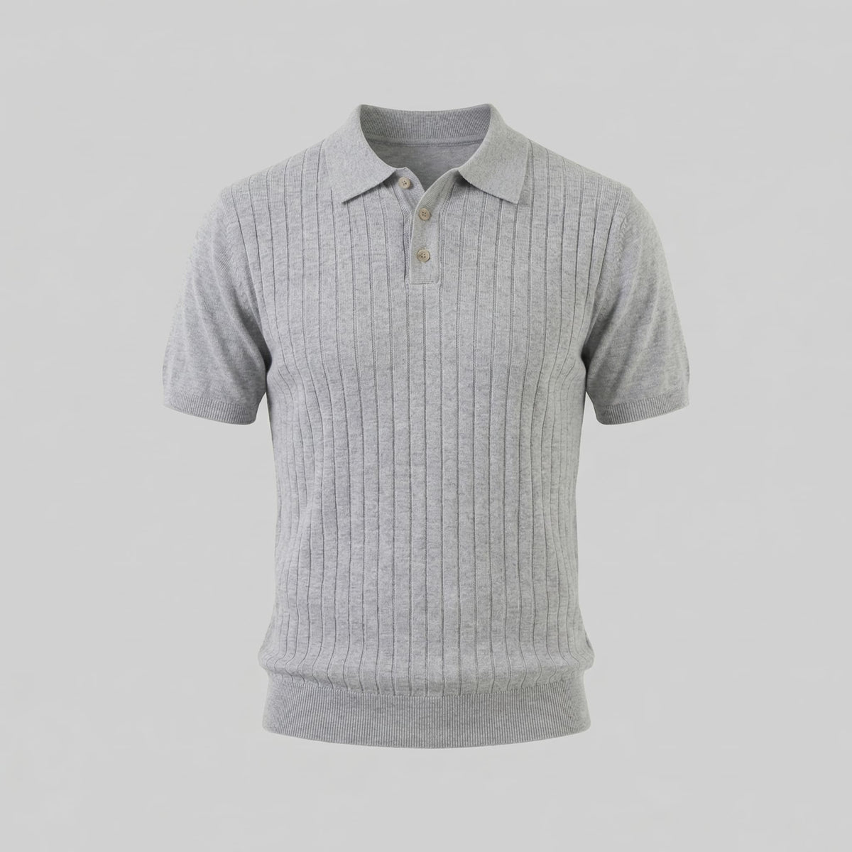 Ronan Cotton Blend Ribbed Polo