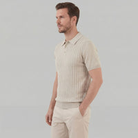 Ronan Cotton Blend Ribbed Polo