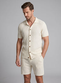 Bryce Ribbed Knit Shirt and Shorts Set
