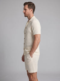 Bryce Ribbed Knit Shirt and Shorts Set