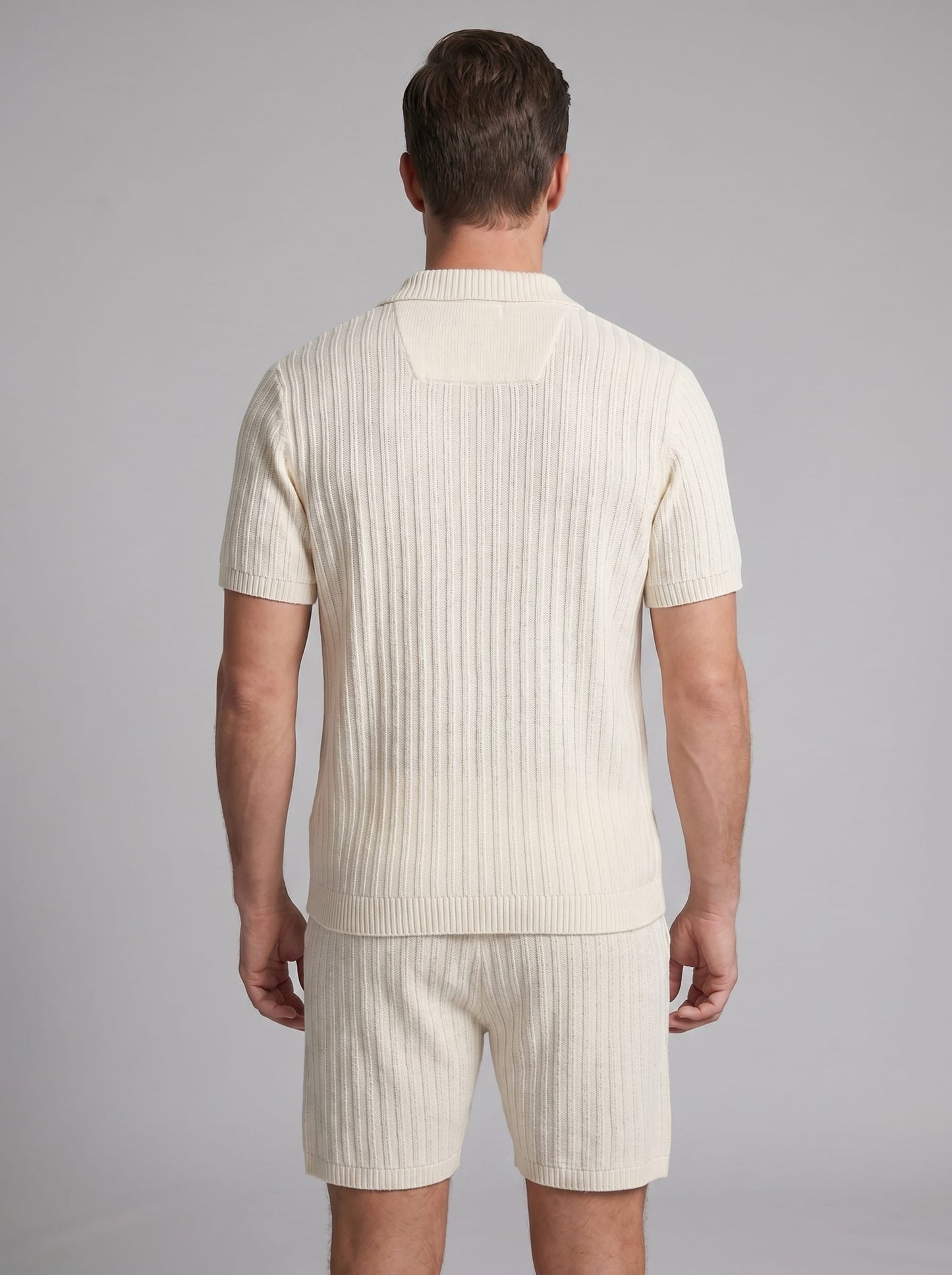 Bryce Ribbed Knit Shirt and Shorts Set_3