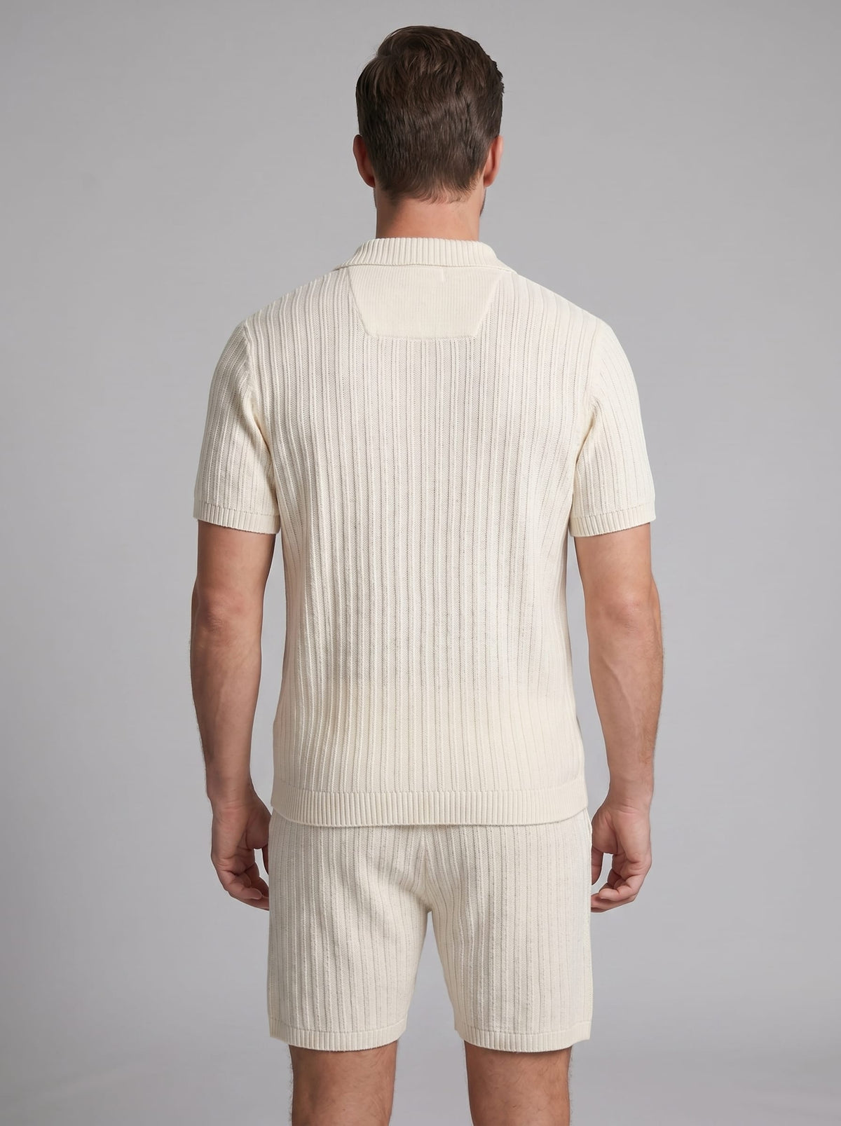 Bryce Ribbed Knit Shirt and Shorts Set