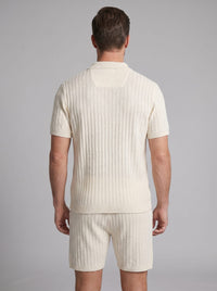 Bryce Ribbed Knit Shirt and Shorts Set