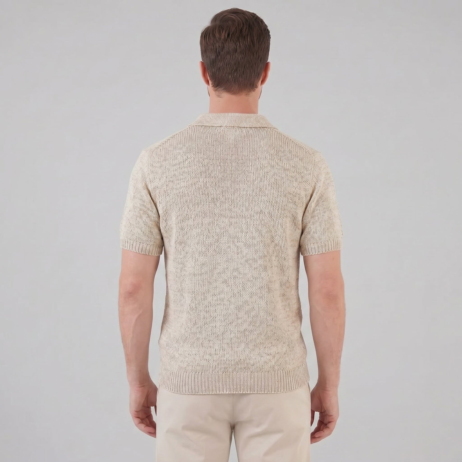 Flynn Textured Knit Polo Shirt