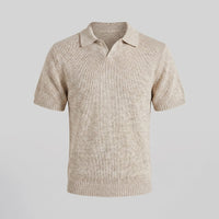 Flynn Textured Knit Polo Shirt