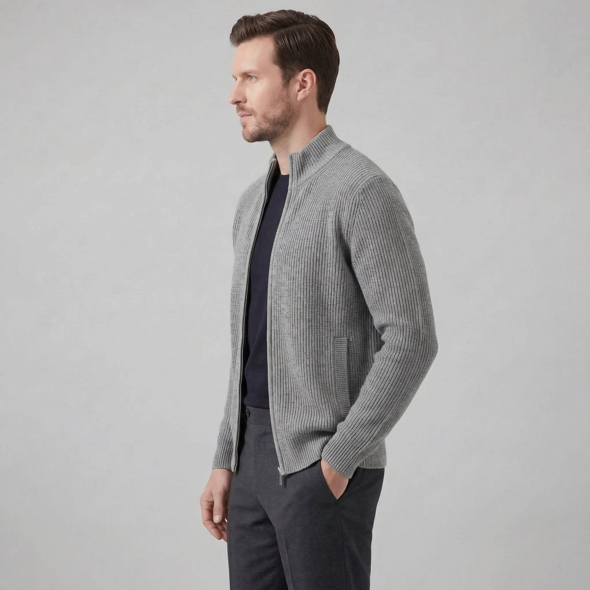 Franklin Ribbed Zip Up Cardigan_12