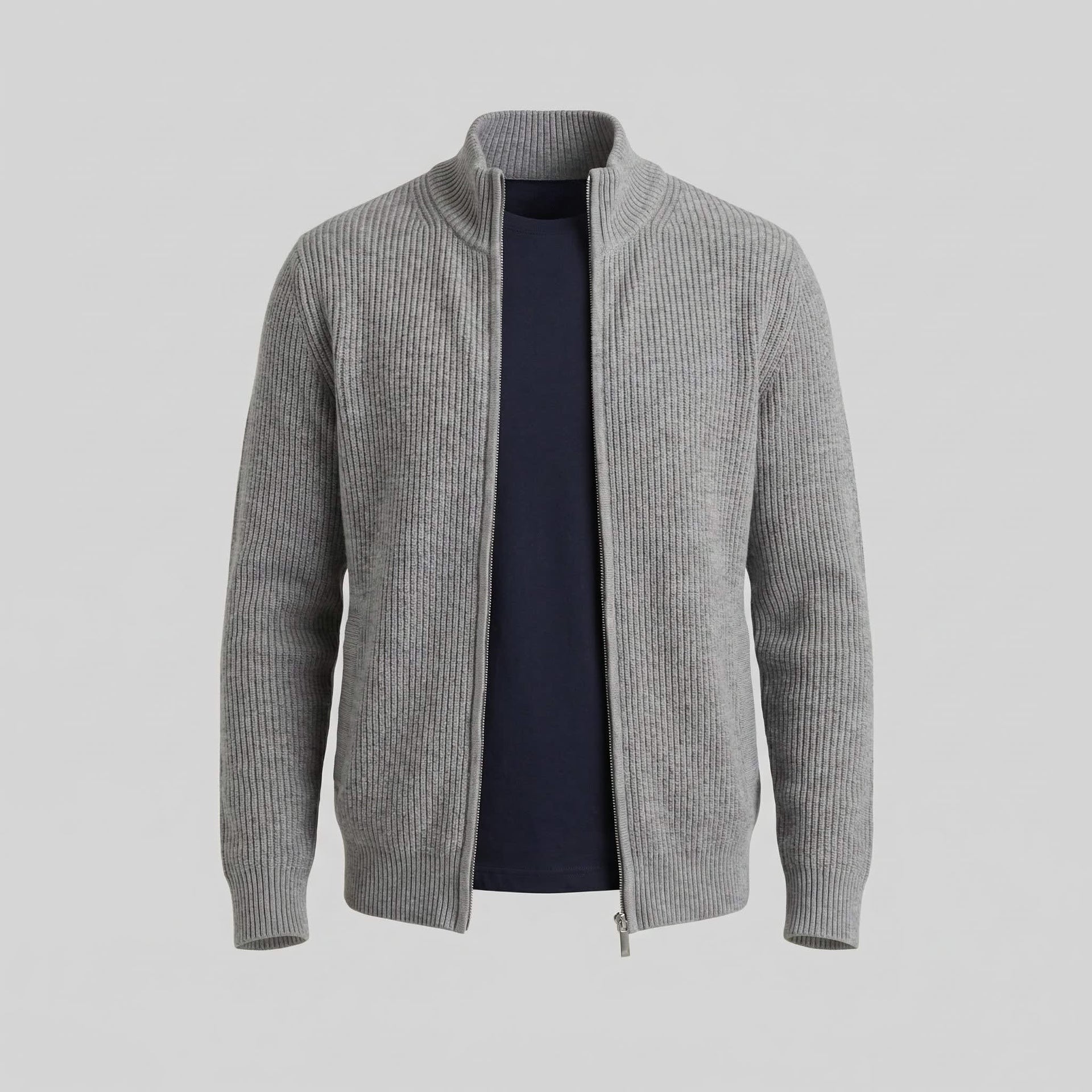 Franklin Ribbed Zip Up Cardigan