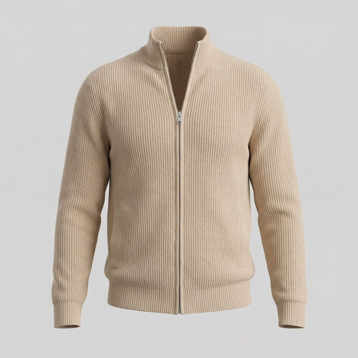 Franklin Ribbed Zip Up Cardigan_5