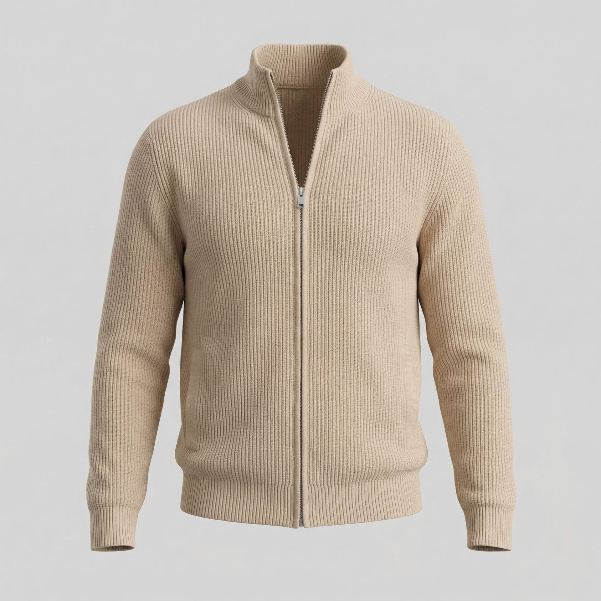 Franklin Ribbed Zip Up Cardigan