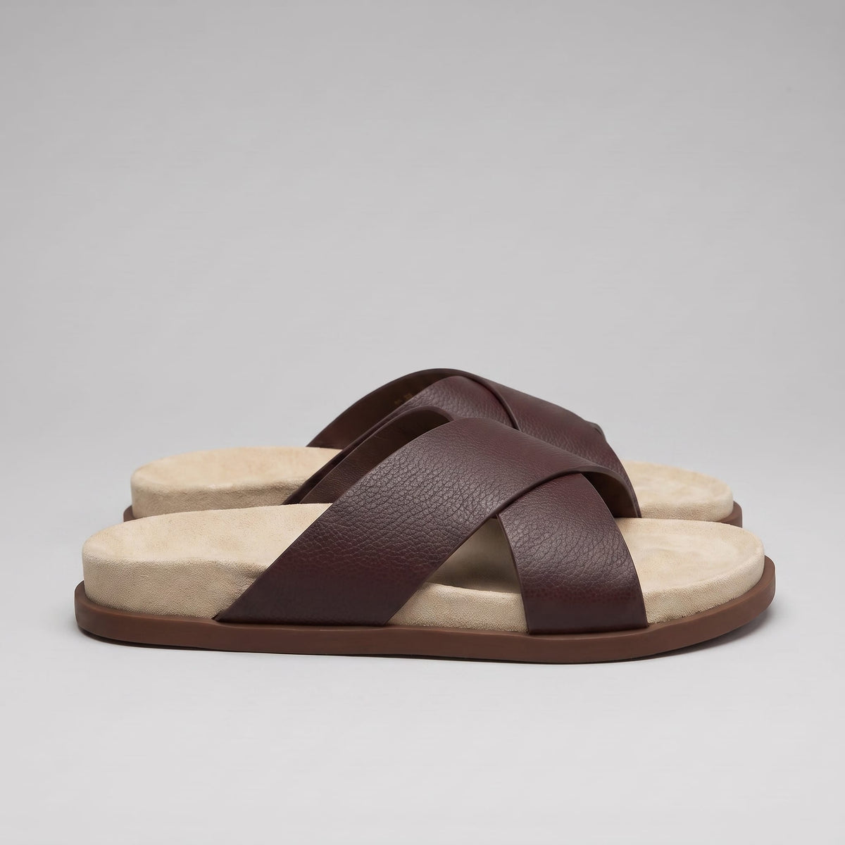 Stanton Leather Cross Strap Slides_10