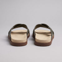 Stanton Leather Cross Strap Slides