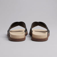 Stanton Leather Cross Strap Slides