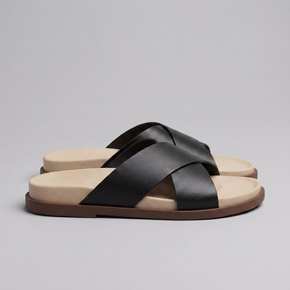Stanton Leather Cross Strap Slides_4